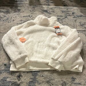 Cozy White Fleece Pullover